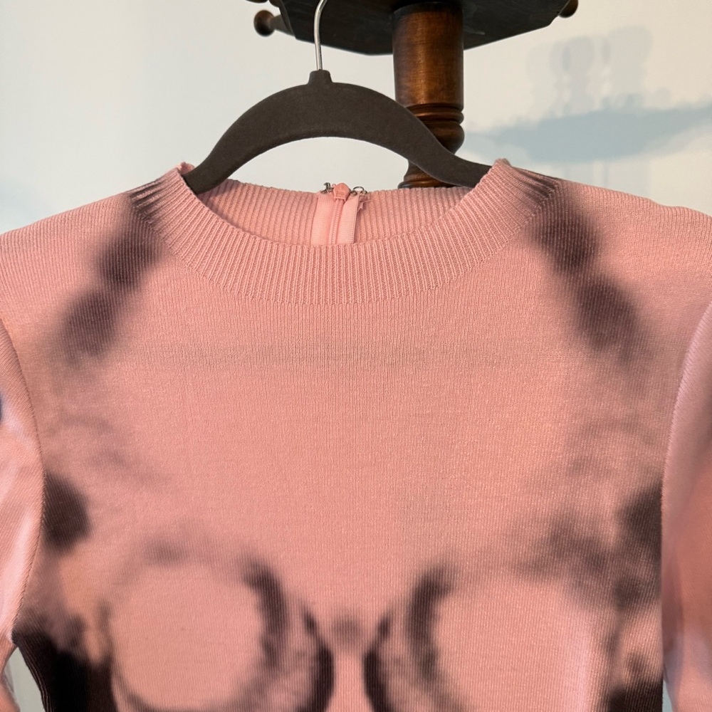 NWT Fashion Nova No Temptations Silhouette Sweater Jumpsuit Pink/combo Sz L - Picture 4 of 9